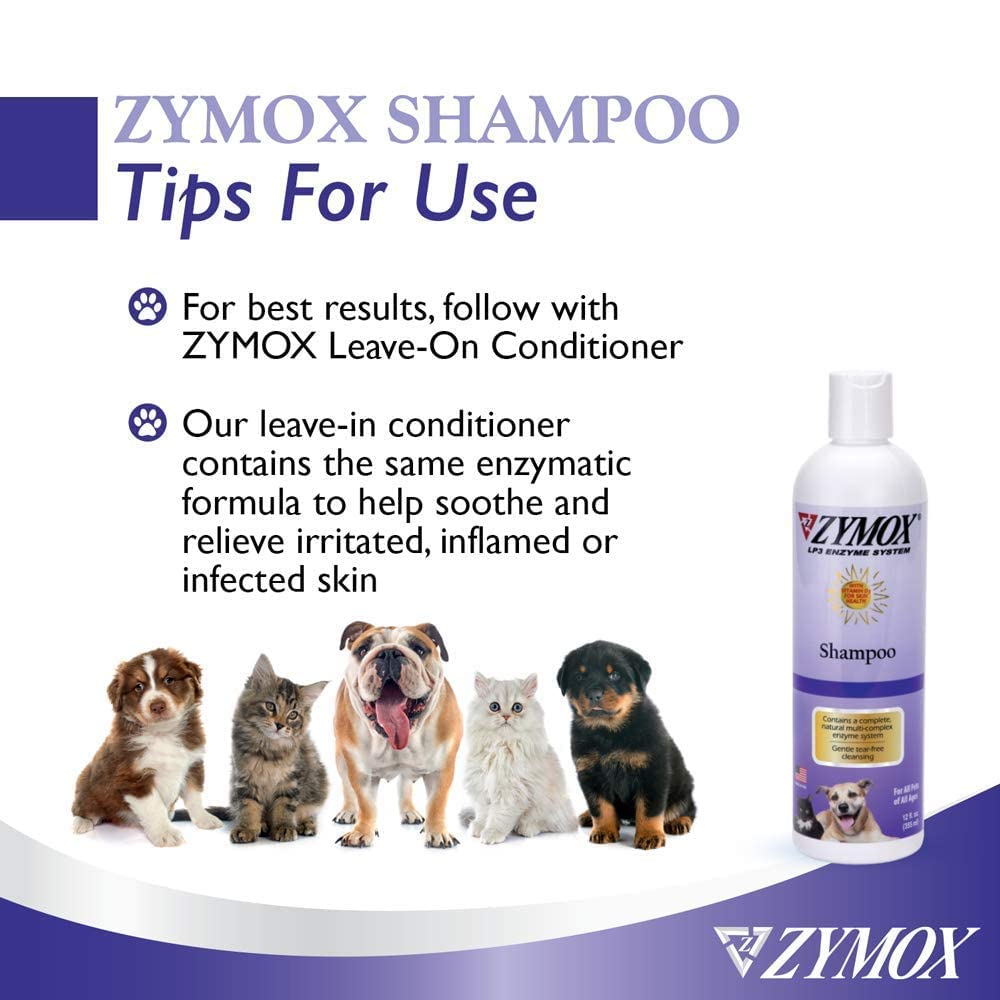 Pet King Brands ZyMOX Shampoo glossy-coat result suggests improved coat vitality.