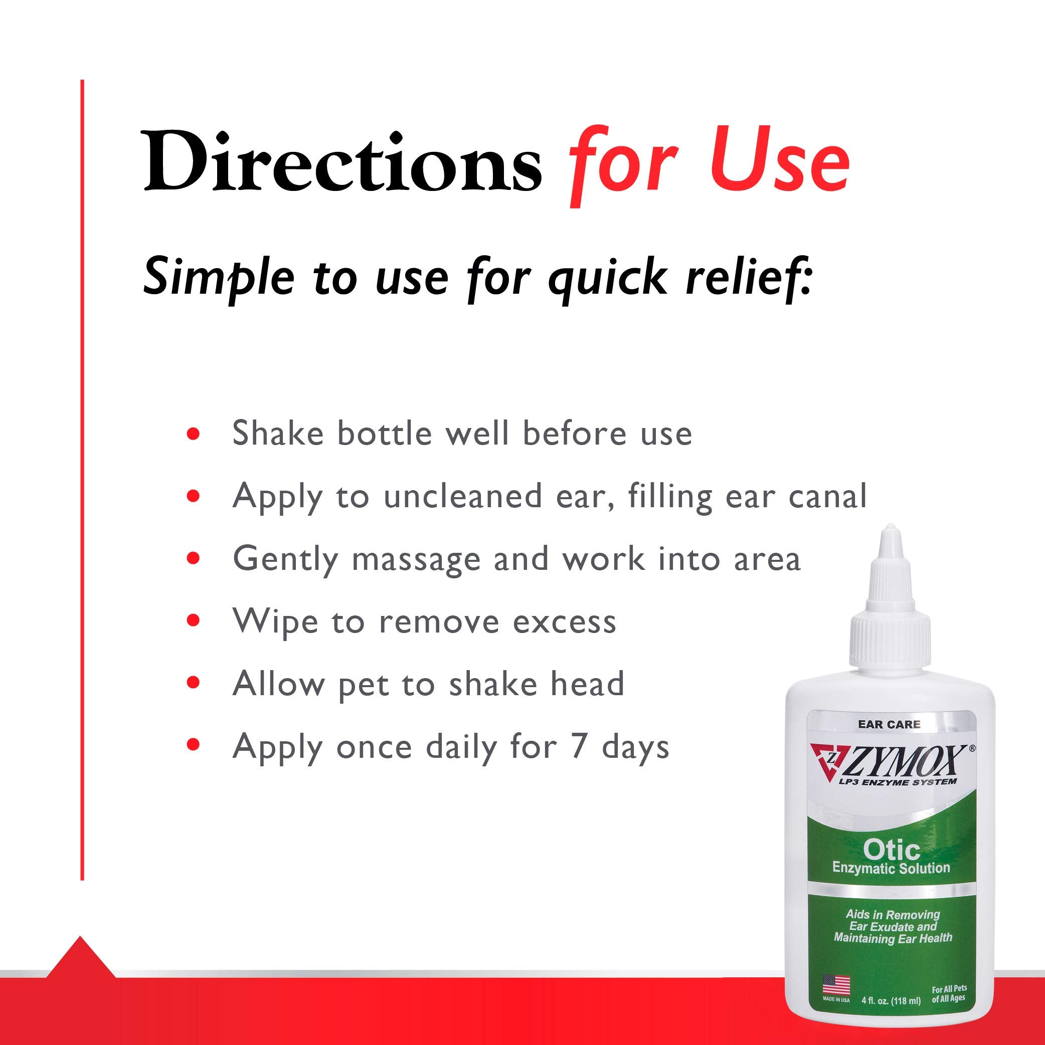 Pet King Brands Zymox Otic no-hydrocortisone symbol indicating safe ears.