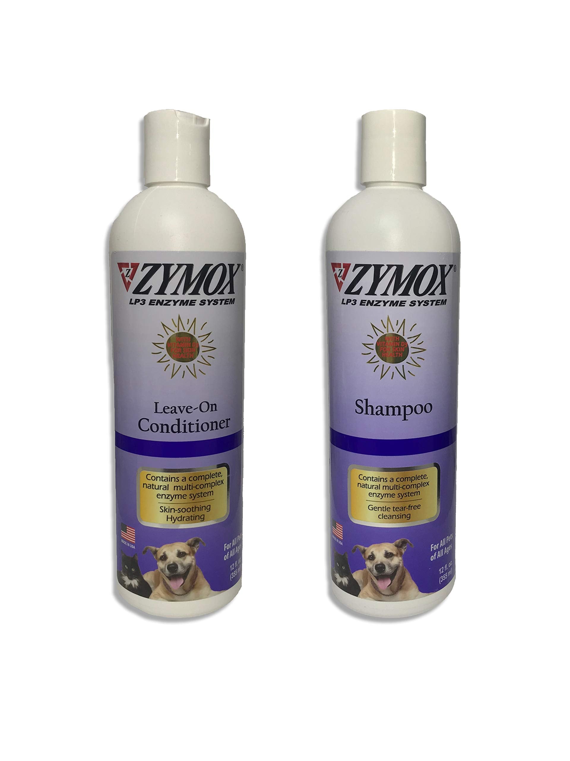 Pet King Brands Zymox relief shampoo bottle for itchy skin relief and daily care