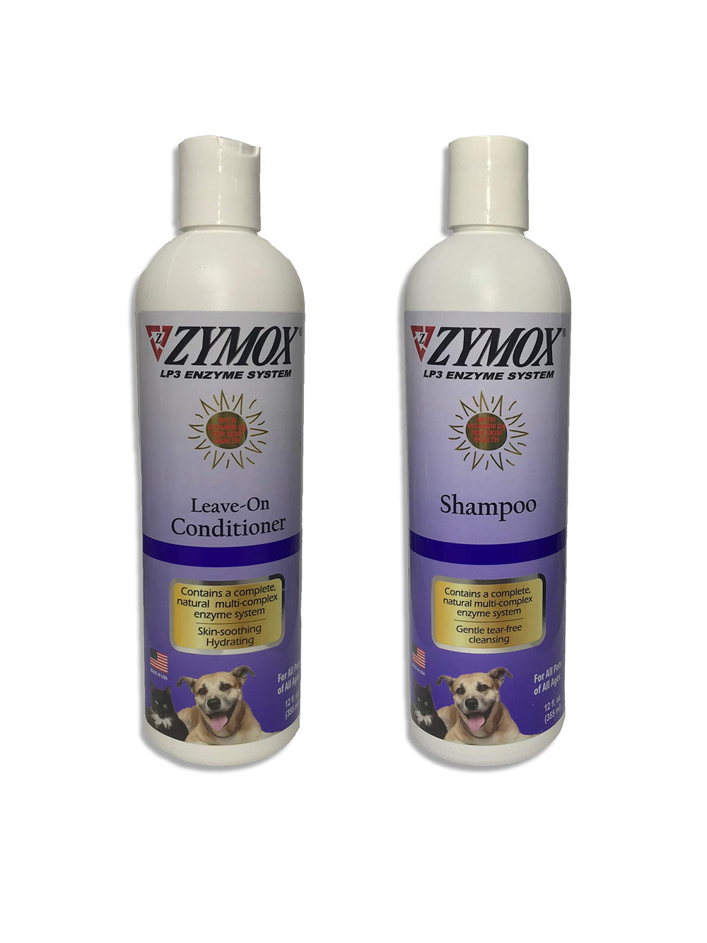 Pet King Brands Zymox relief shampoo bottle for itchy skin relief and daily care