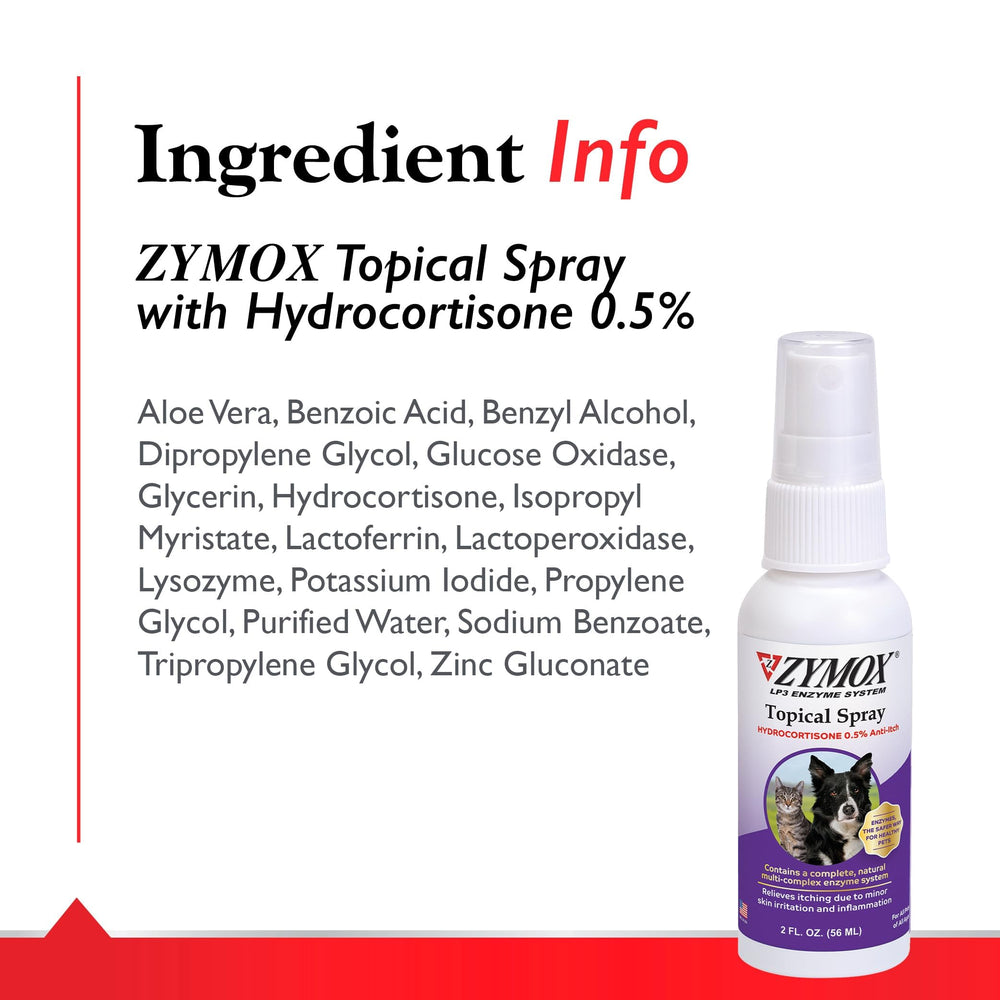 Pet King Brands Zymox topical enzyme system emphasis on LP3 enzyme benefits.