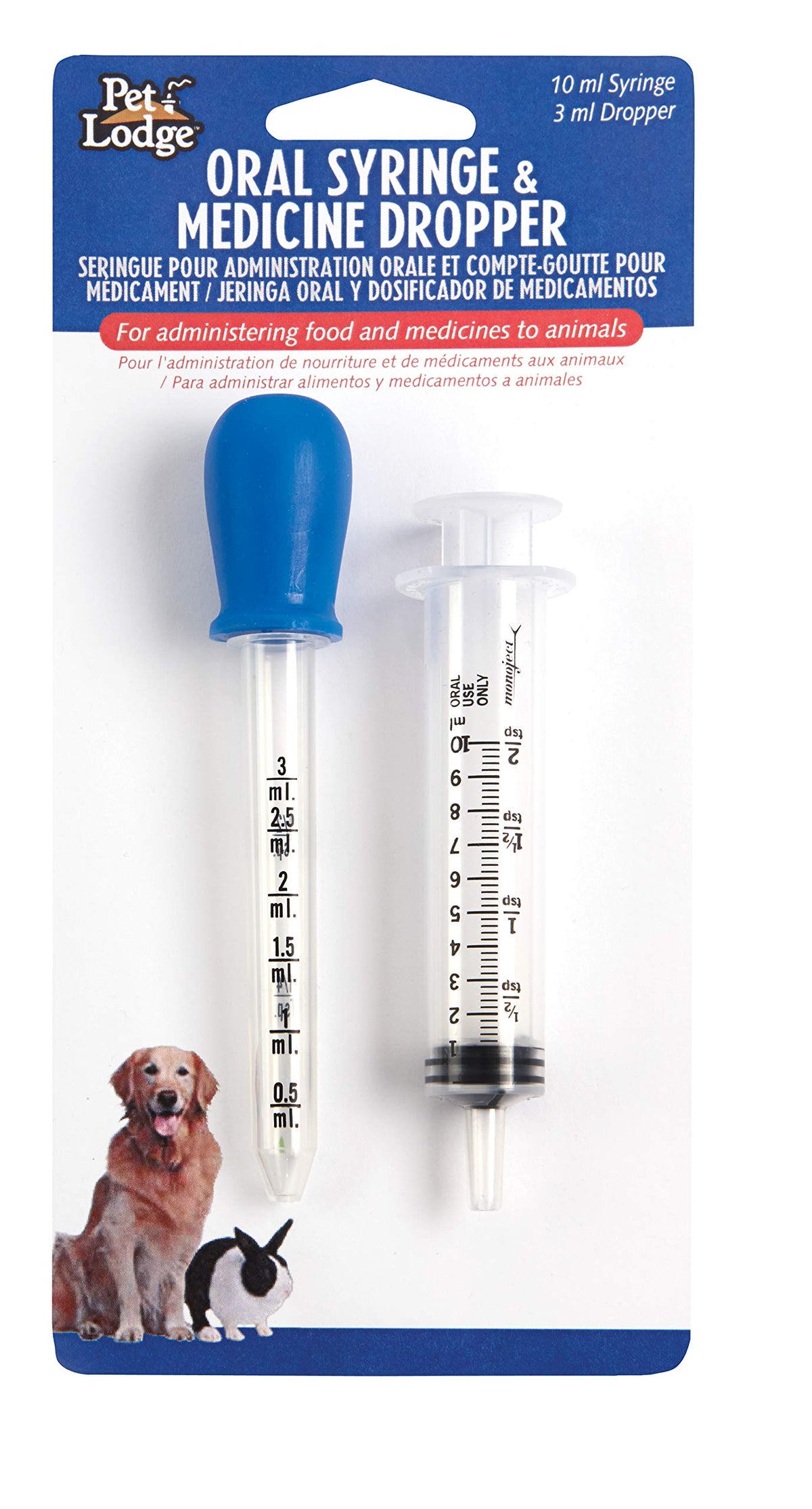 Pet Lodge oral syringe and medicine dropper for precise dosing and easy pet administration.