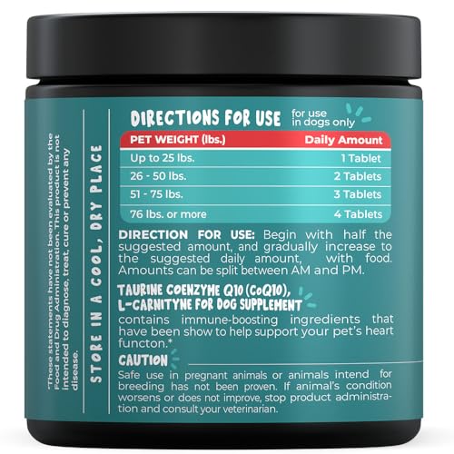 PET LOL taurine-carnitine-coq10 ingredients overview for canine energy and heart function