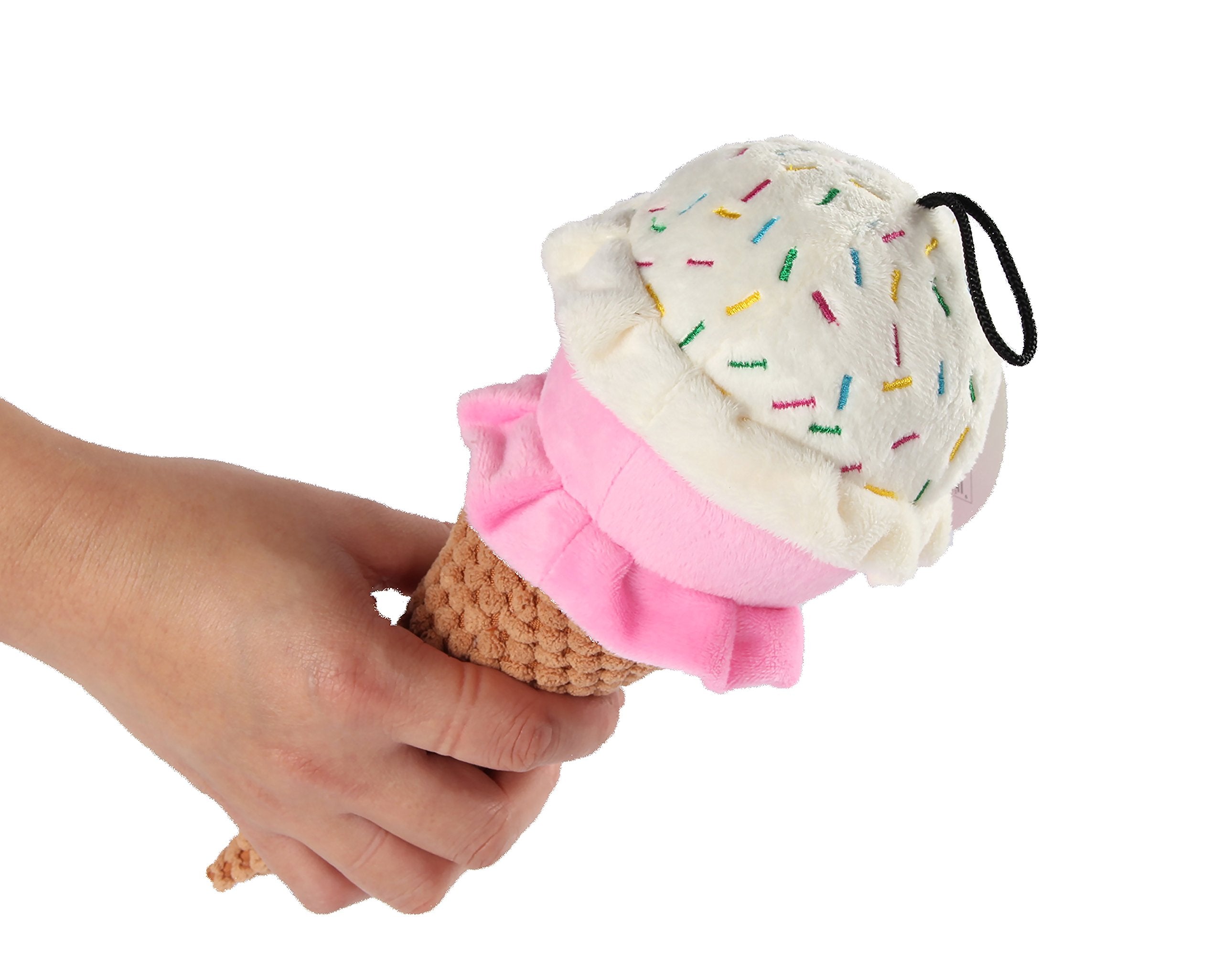 Pet Lou heavyweight plush-teething detail highlights soft texture for gentle chewing.