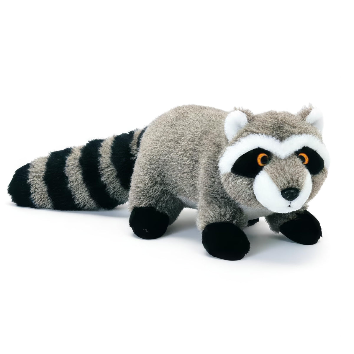 Pet Lou RAC-8 mapache peluche duradero para perros medianos, ideal para juego activo.