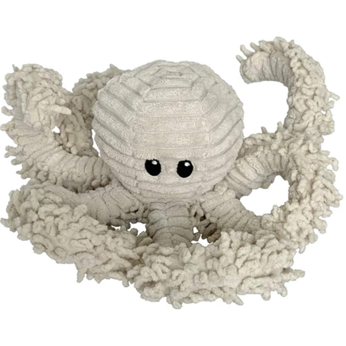 Pet Lou natural nubby plush octopus close-up highlighting textured materials for safe daily play