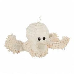 Pet Lou octopus toy showing squeaker and crinkle, ideal for indoor or outdoor interactive fun