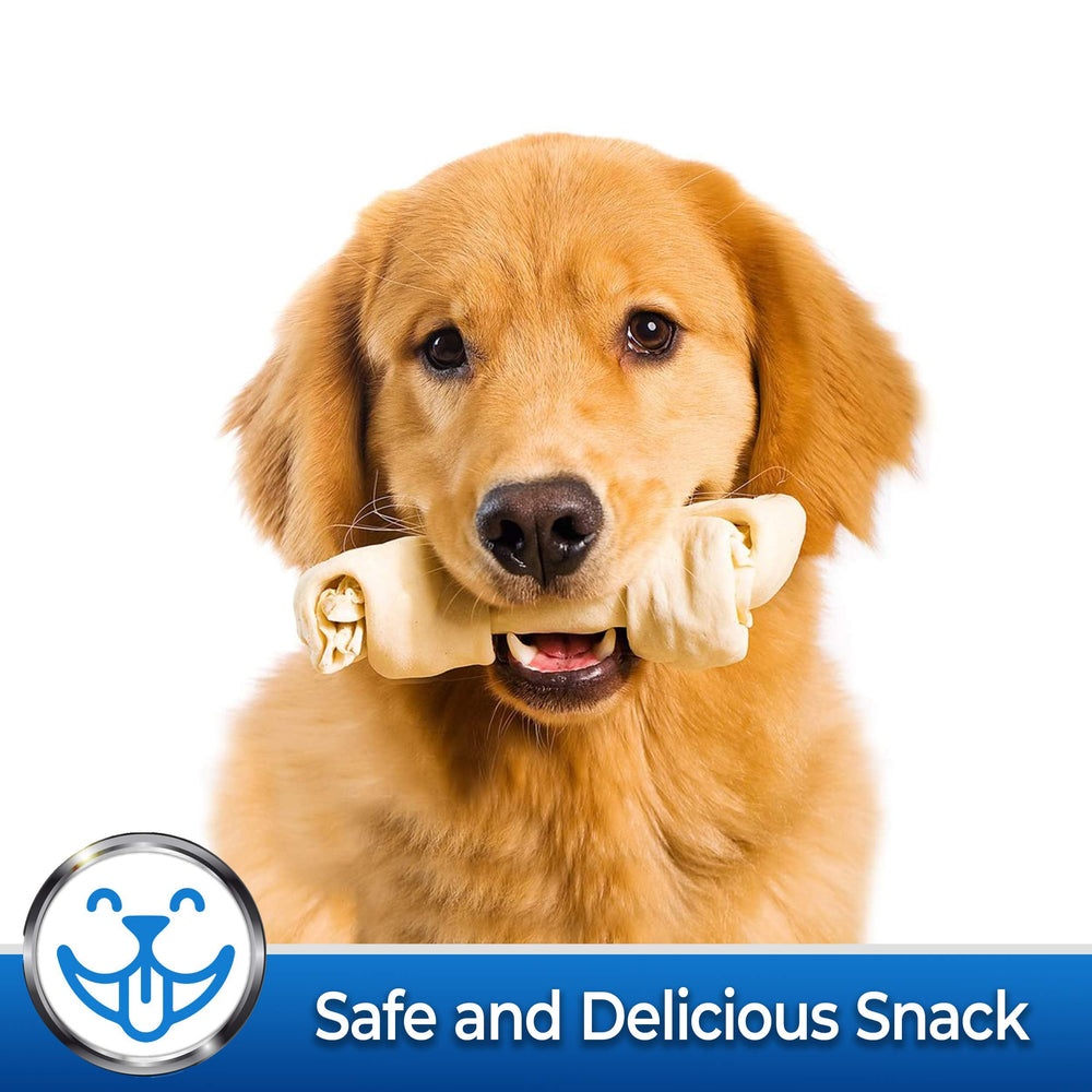 PET MAGASIN natural rawhide packaging with 10 chews, made from US beef hide.