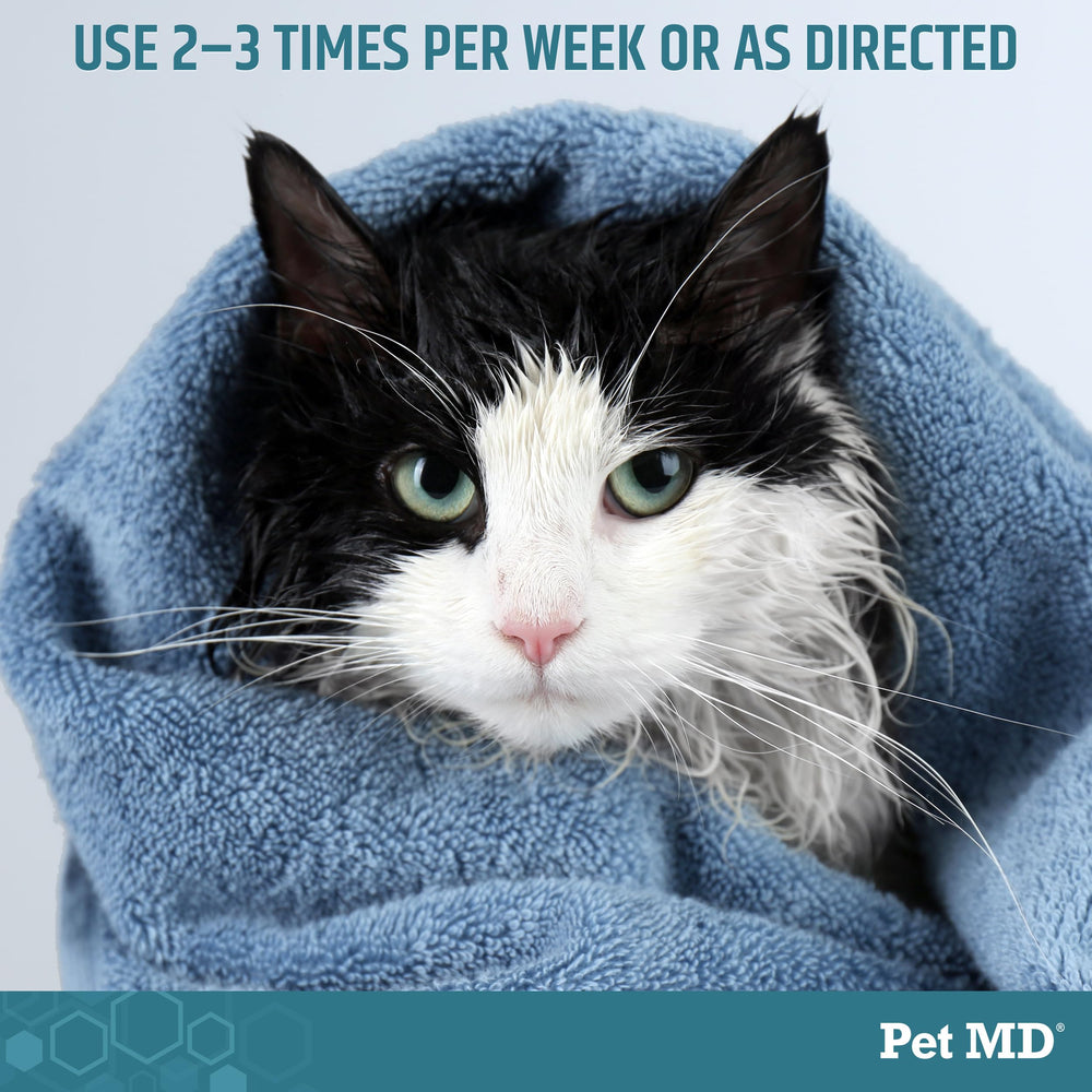 Pet MD box and bottle on counter highlighting USA-made quality.