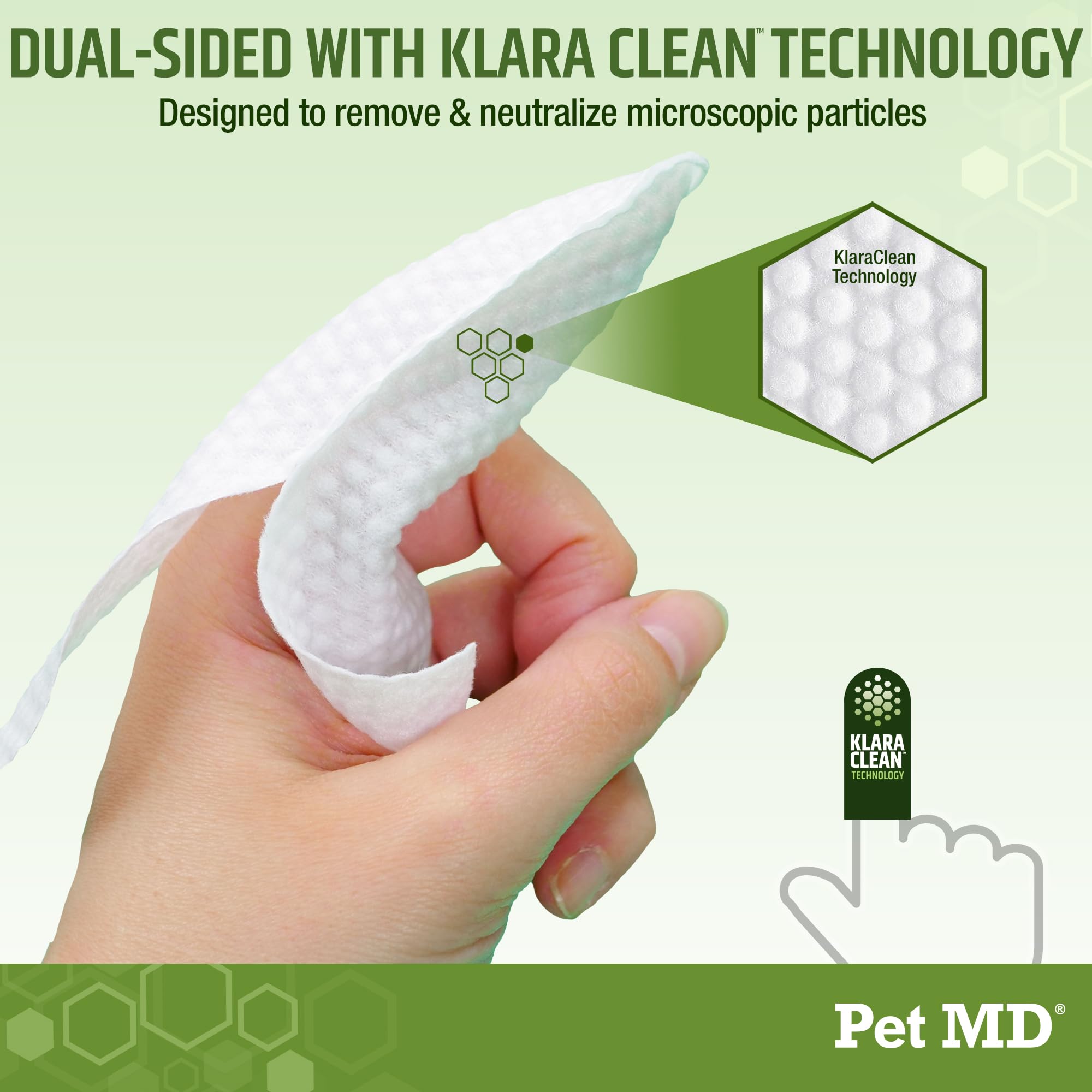Pet MD eucalyptus oil dog ear wipes deliver a refreshing clean feel.