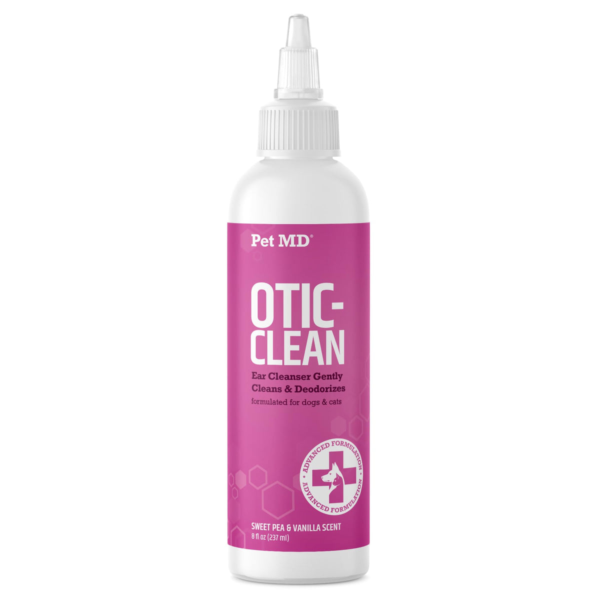 Pet MD Otic-Clean ear cleanser bottle 8oz for gentle daily ear care and odor control
