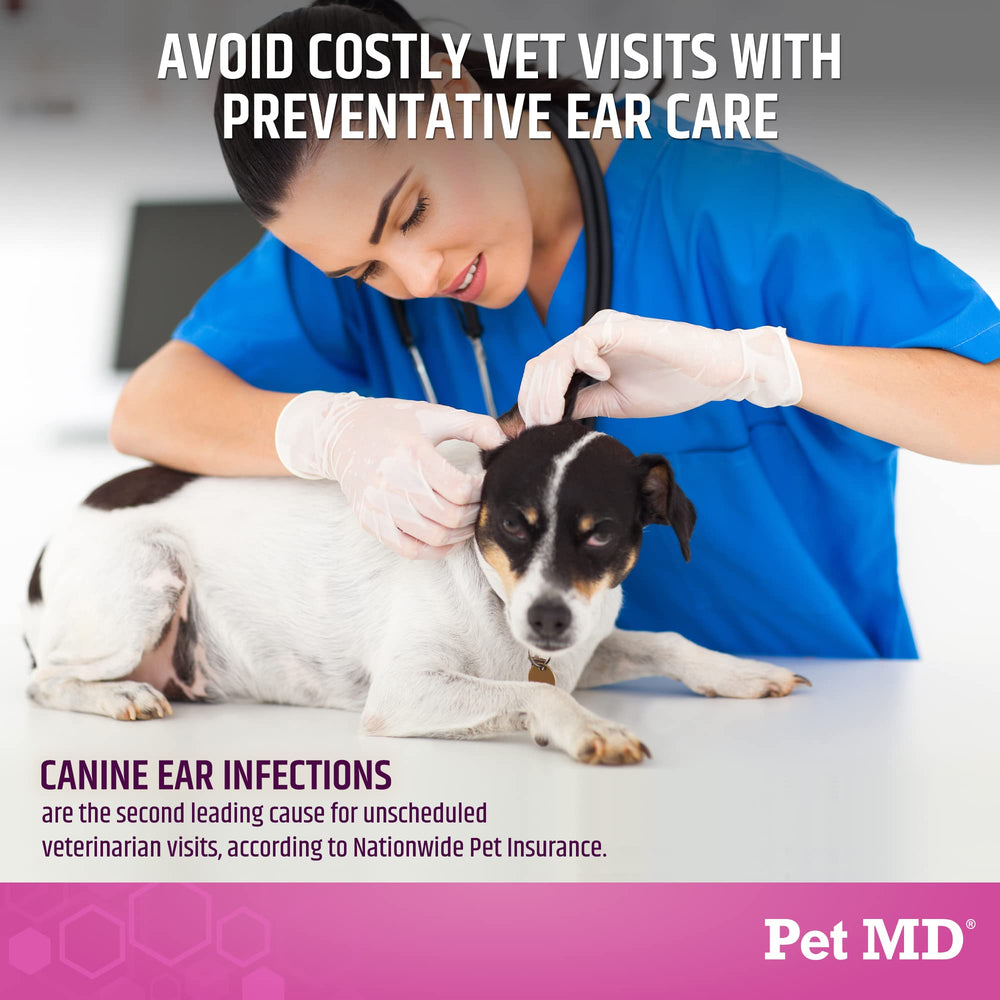 Pet MD Otic-Clean vanilla scented drops offer a pleasant aroma during ear cleaning