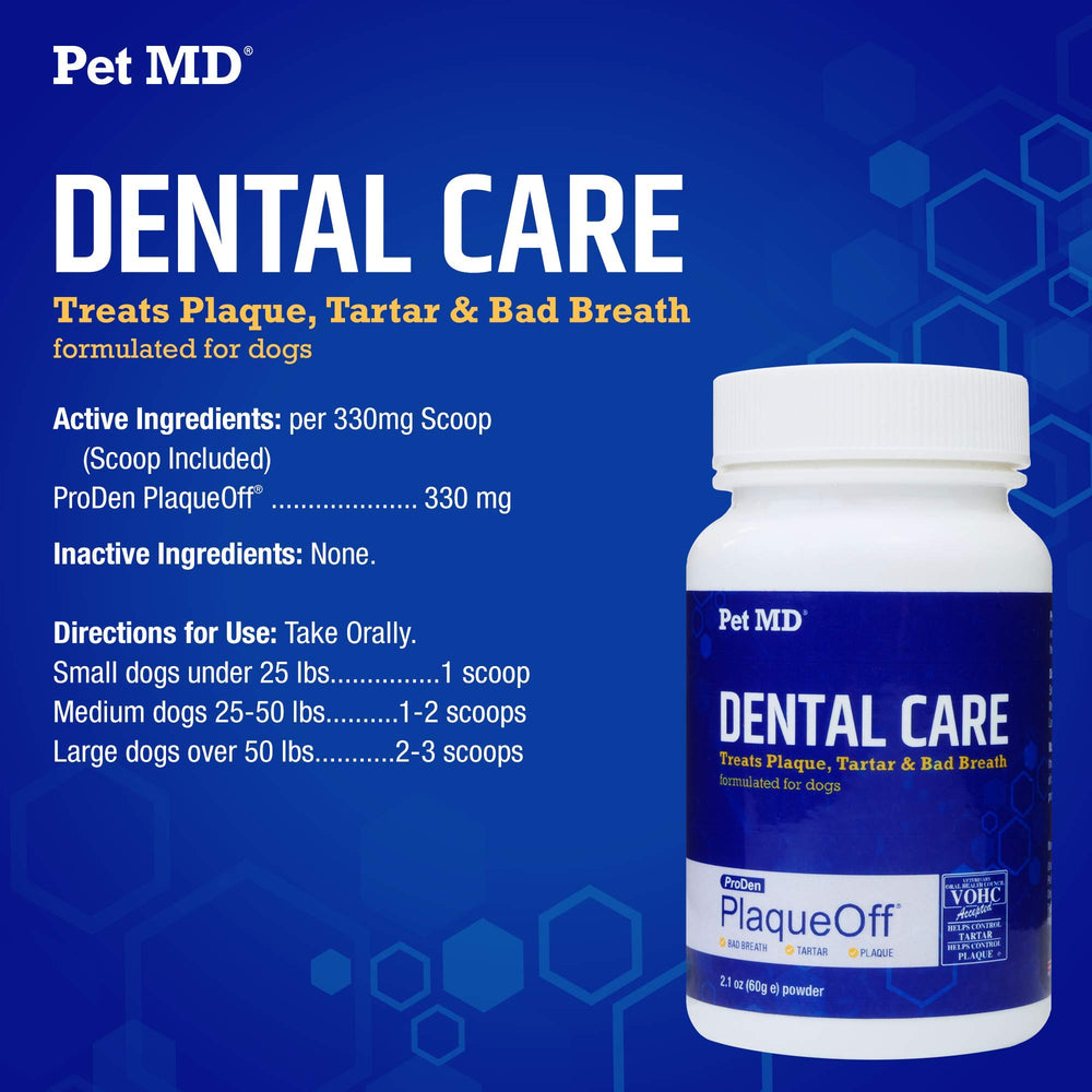Pet MD Proden PlaqueOff natural sea kelp source emphasizes all-natural ingredients.