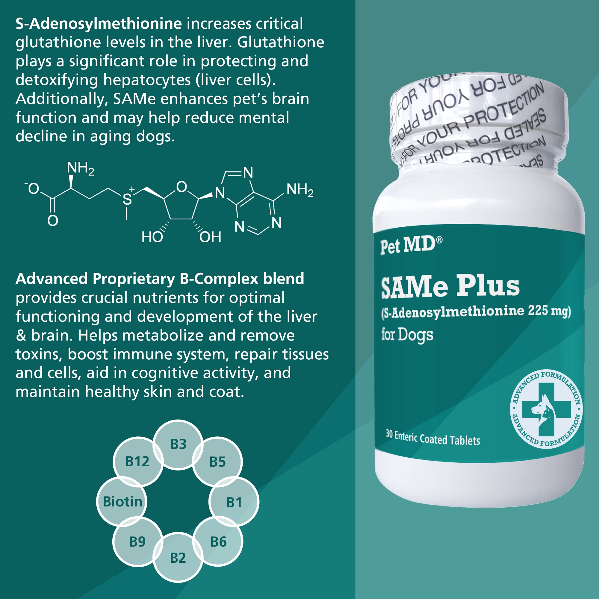 Pet MD Same Plus is made in the USA in regulated facilities.