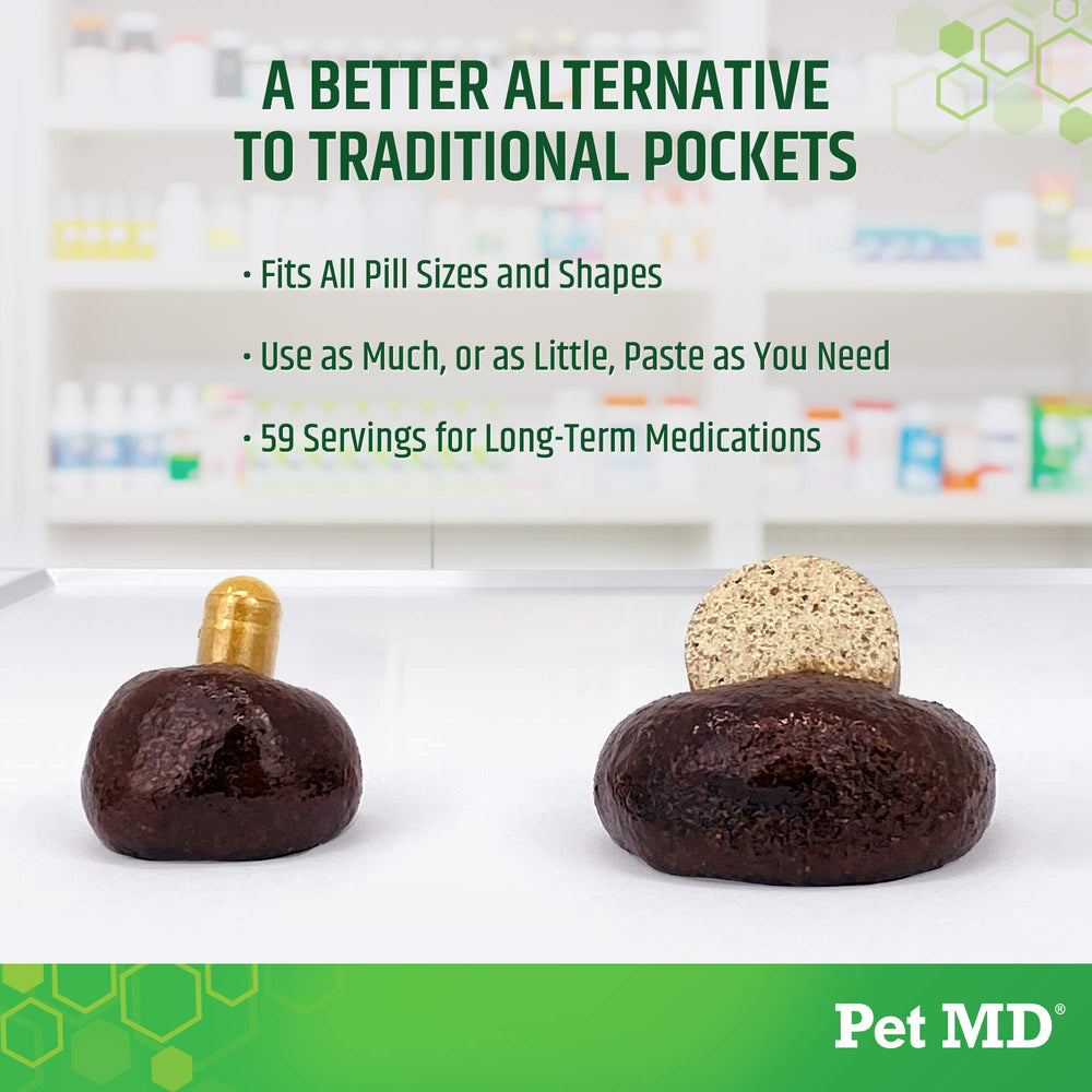 Pet MD Wrap A Pill Bacon Paste cat use depicts pet-friendly administration.