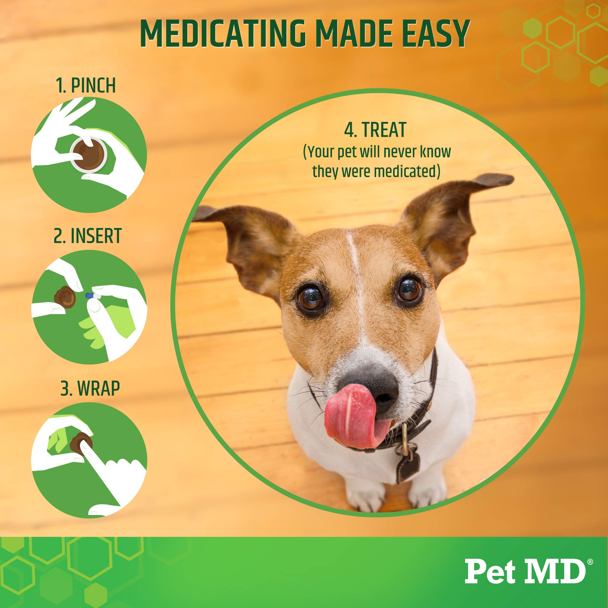 Pet MD Wrap A Pill Bacon Paste close-up shows appealing bacon aroma.