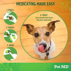 Pet MD Wrap A Pill Bacon Paste close-up shows appealing bacon aroma.