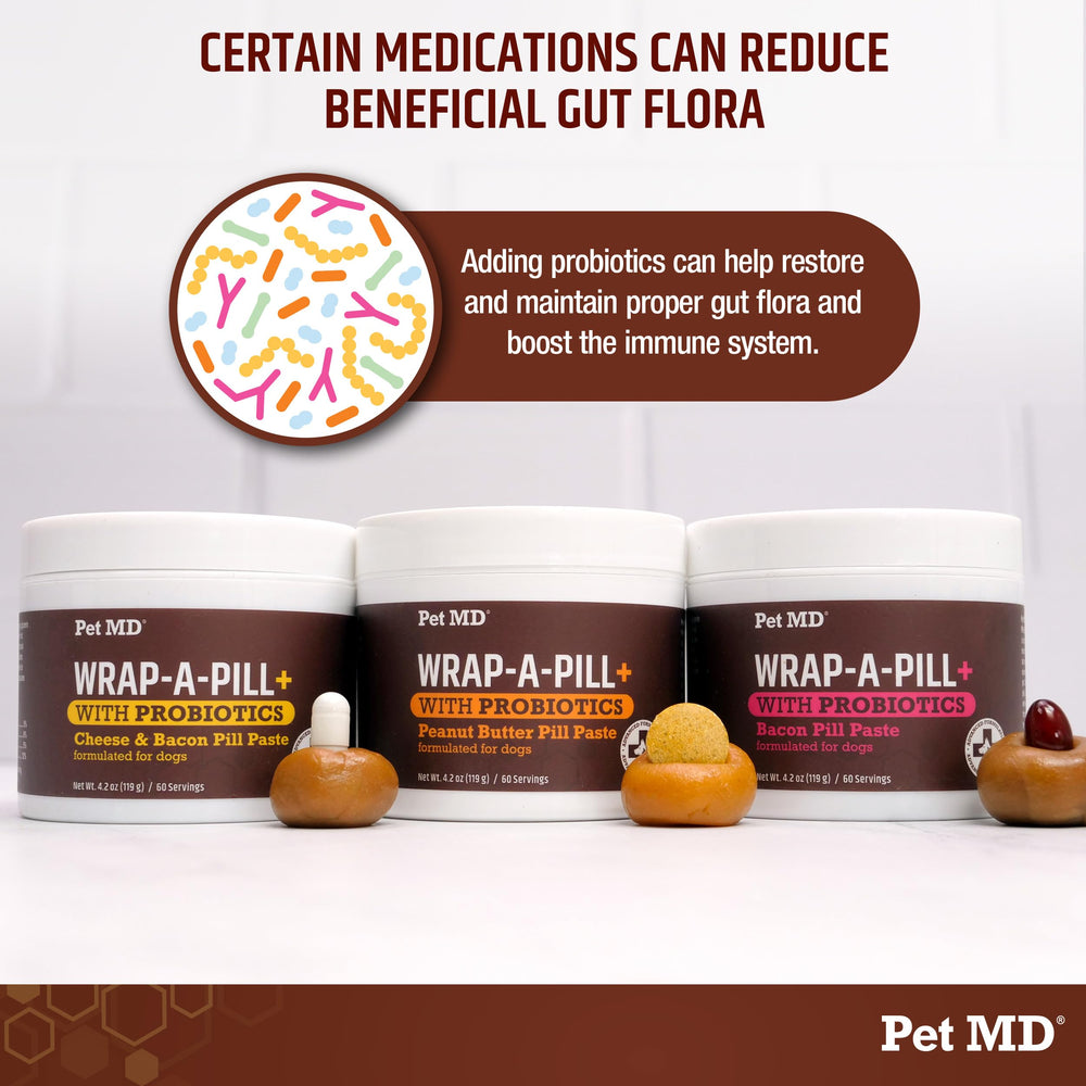 Pet MD Wrap-A-Pill usa-made-closeup signals quality and safety for pets.