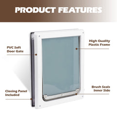 PET MOMENT Pet Flap Door dog paw usage demonstrates easy entry and exit for medium dogs.