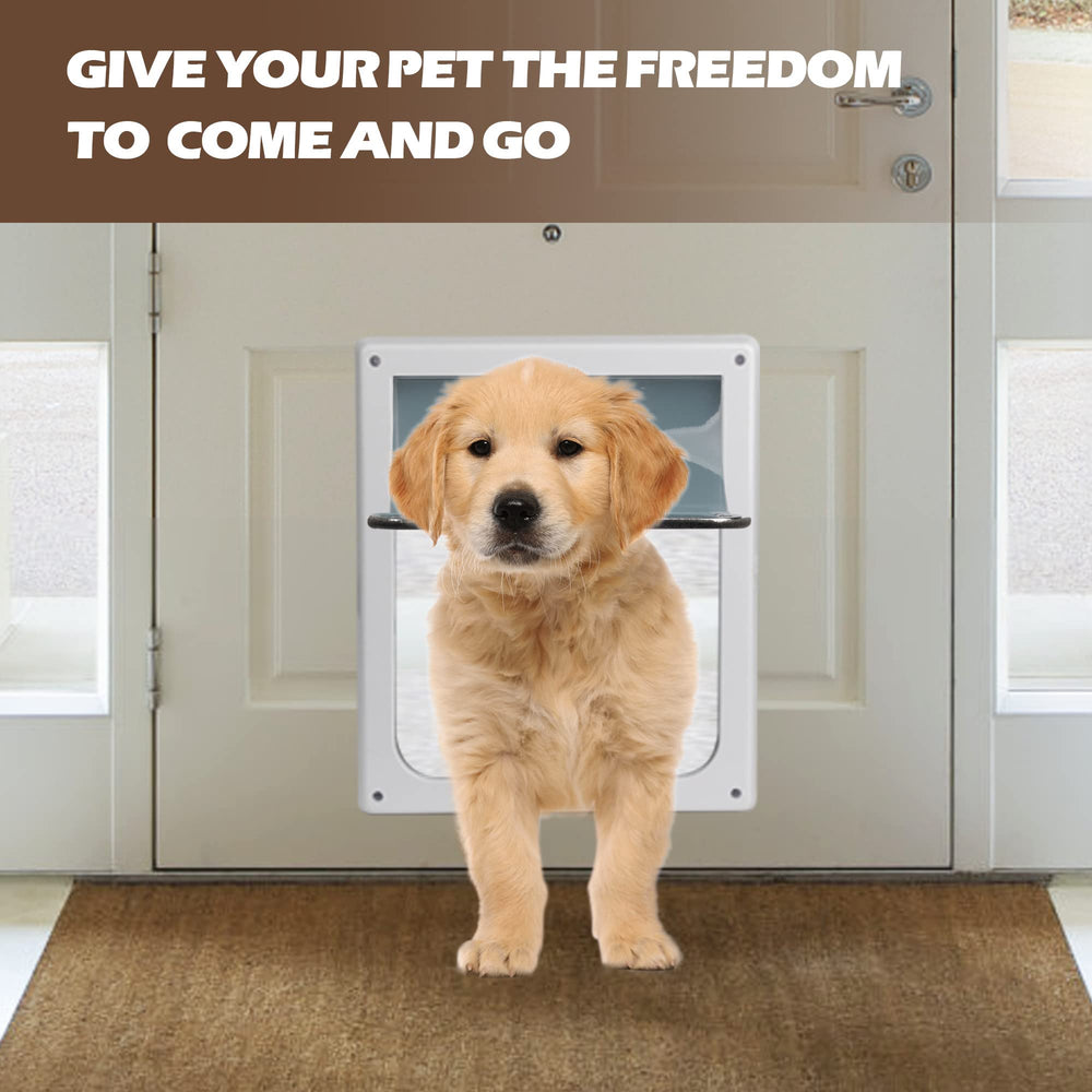 PET MOMENT Pet Flap Door tunnel extension demonstrates fit for thicker doors.