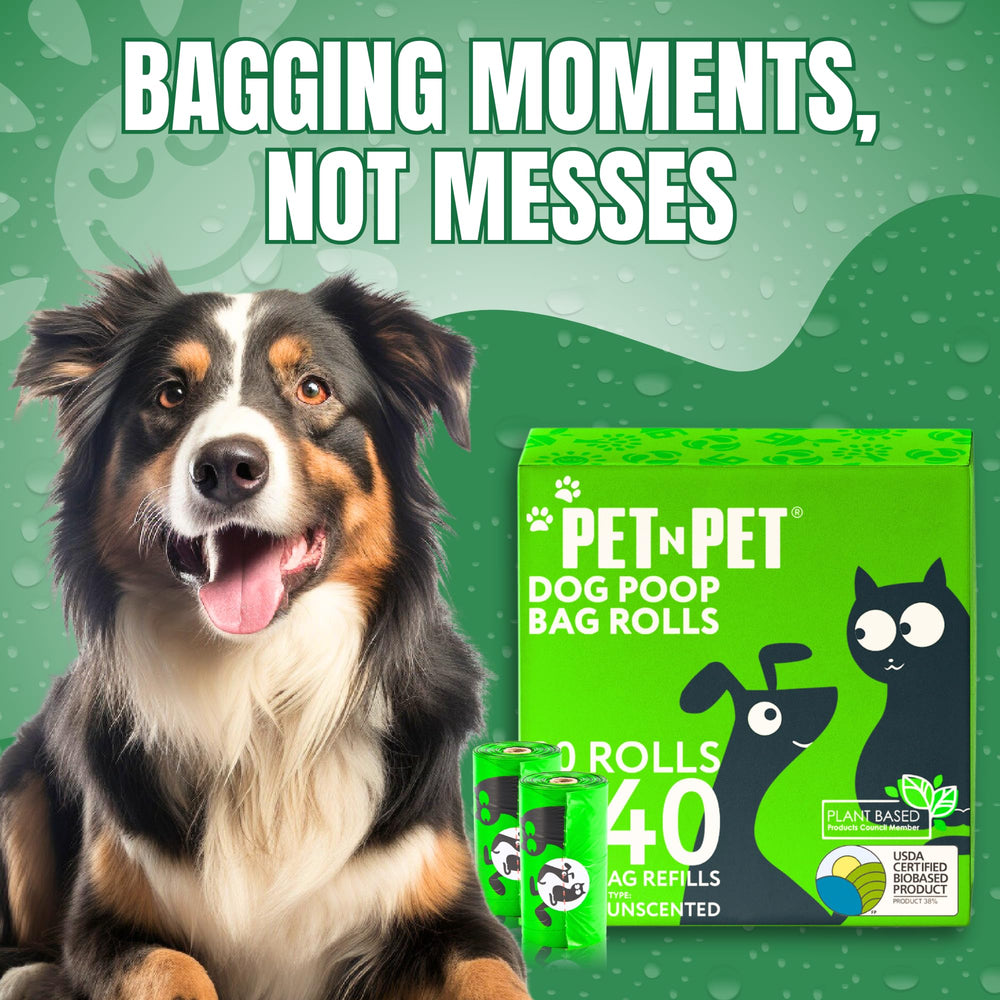 PET N PET 9x13 inch bags illustrate ample coverage for larger dogs