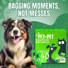 PET N PET 9x13 inch bags illustrate ample coverage for larger dogs