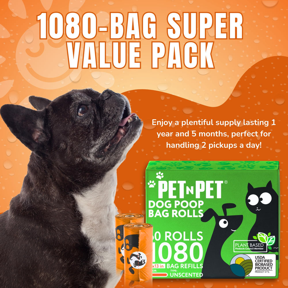 PET N PET 9x13-inch poop bags fit standard dispensers