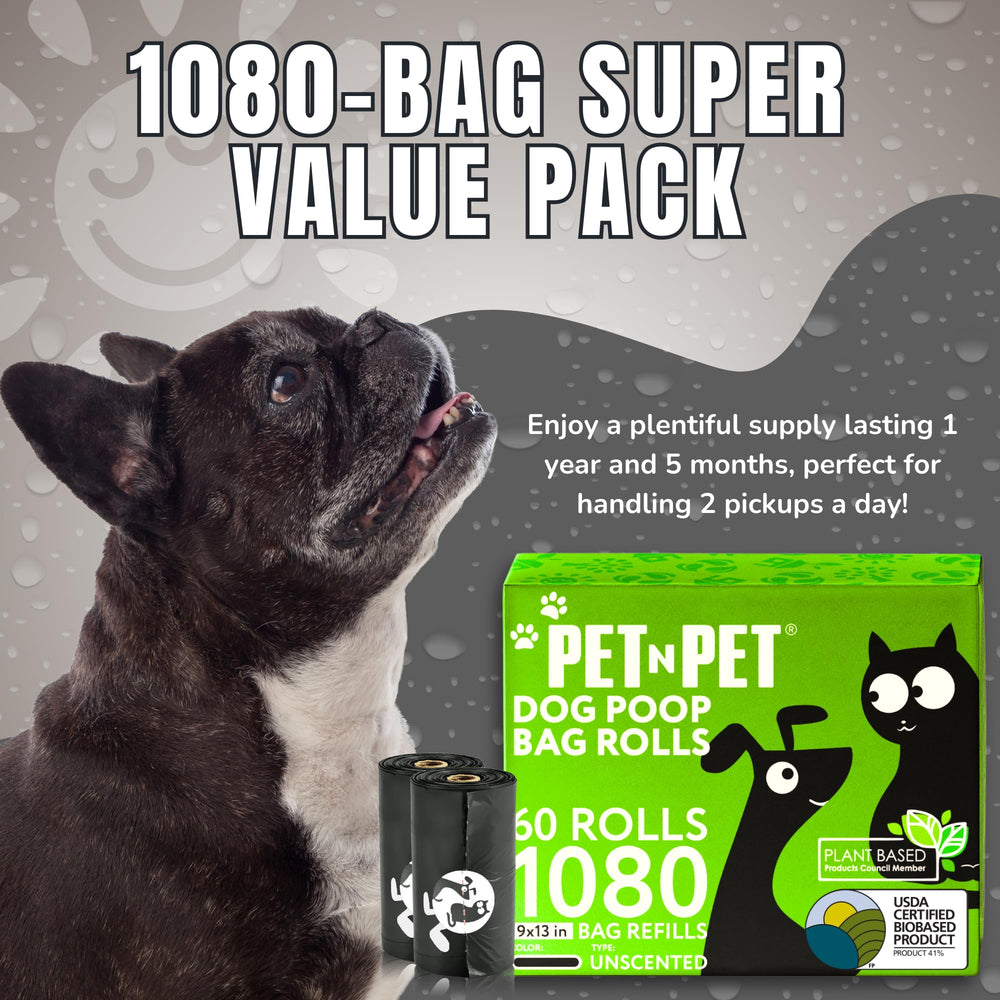 PET N PET 9x13-inch bags fit most dispensers for easy use