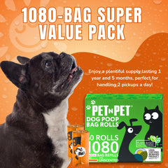 PET N PET 9x13-inch poop bags fit standard dispensers