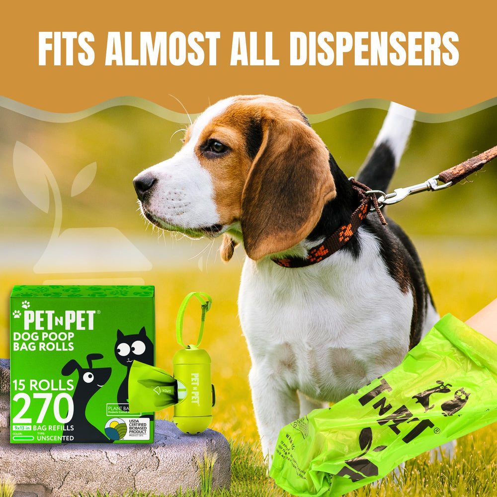PET N PET dispenser-compatible bags fit standard rolls.