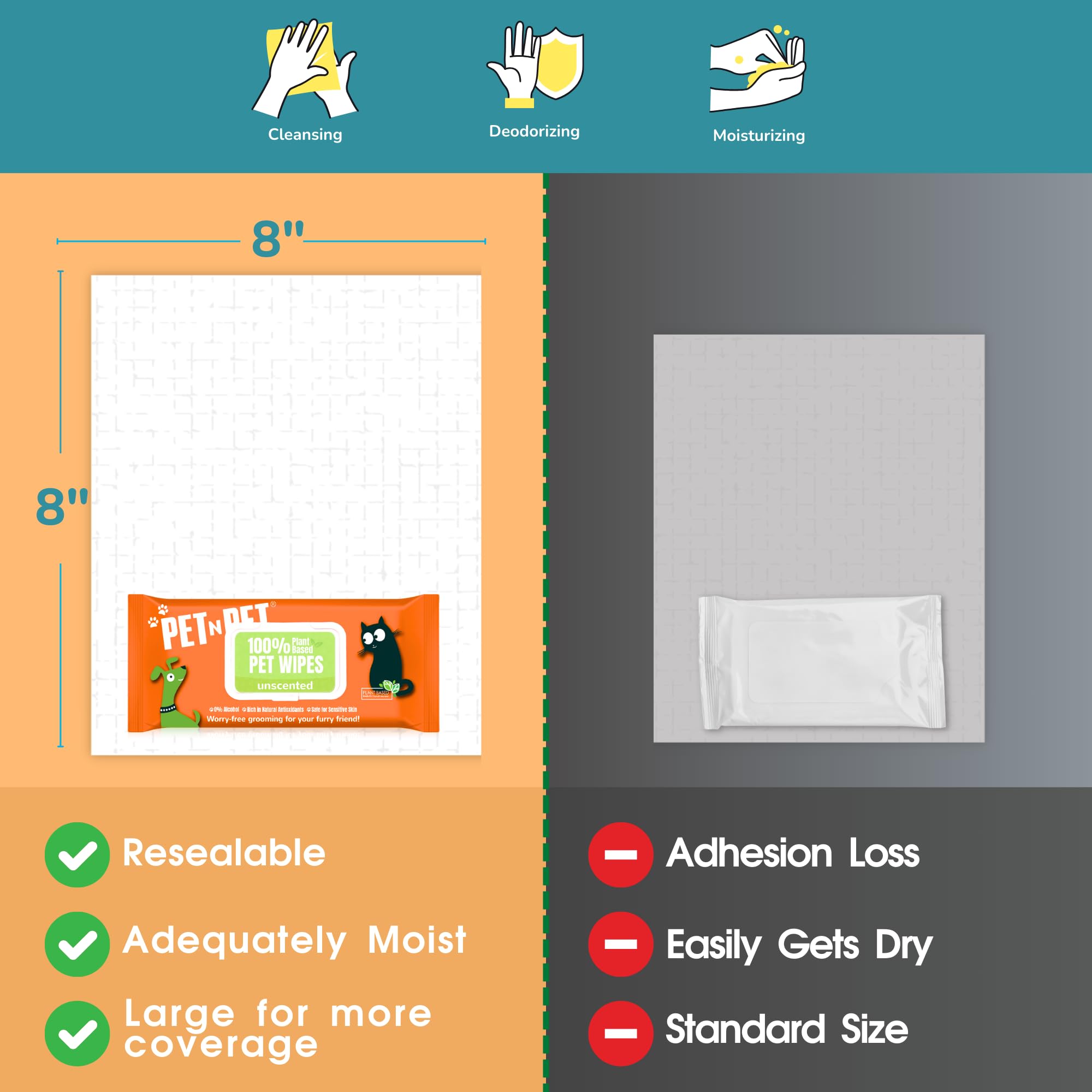 PET N PET dog wipes hypoallergenic formula for sensitive skin