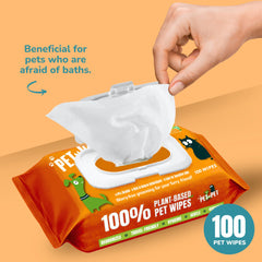 PET N PET plant-based wipes texture close-up, soothing care