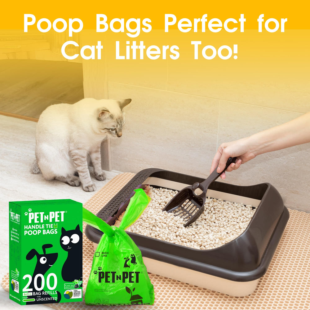 Pet N Pet extra-thick poop bags roll minimizes leaks during cleanup.