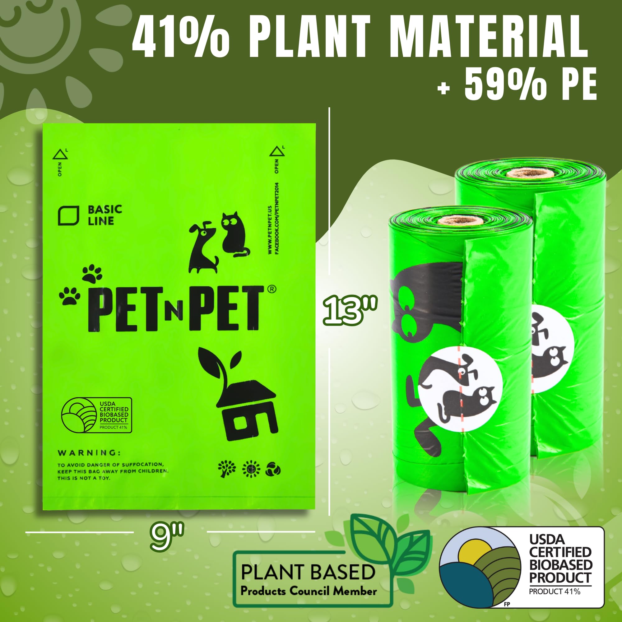 PET N PET extra thick bags shield messes during outdoor cleanup.