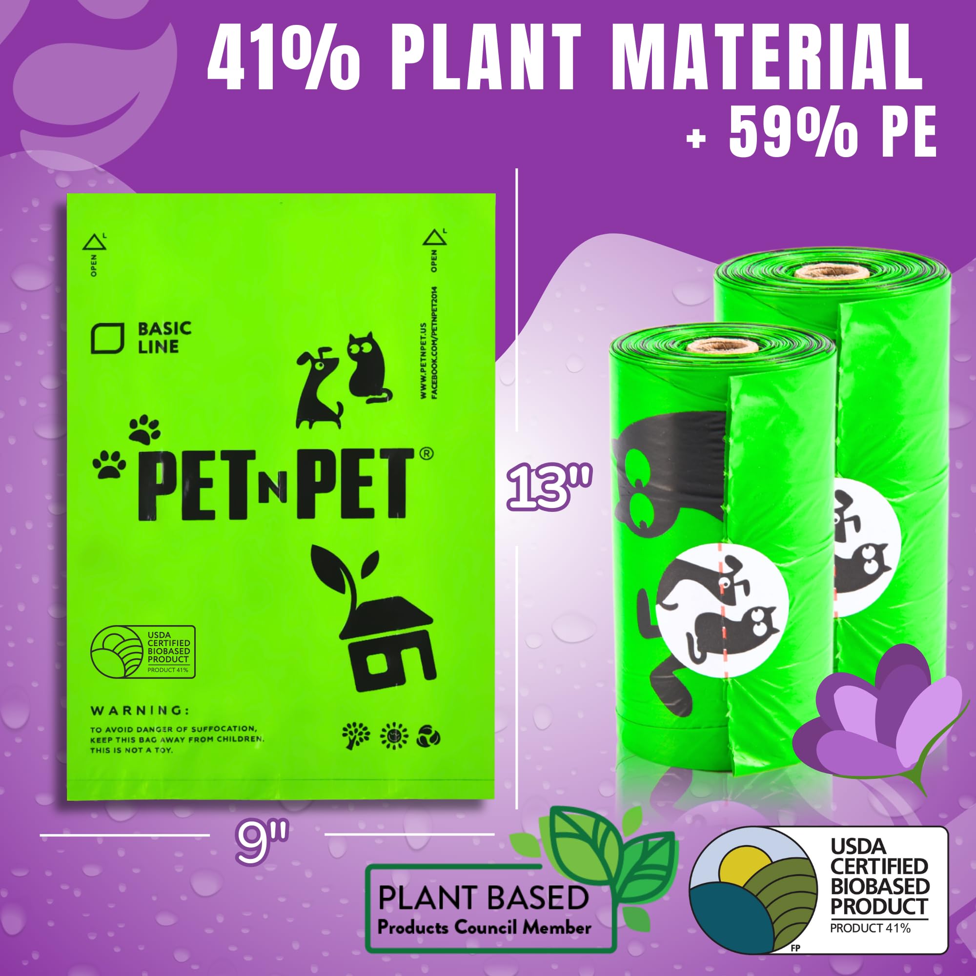 PET N PET plant-based poop bags blend durability with sustainability during strolls