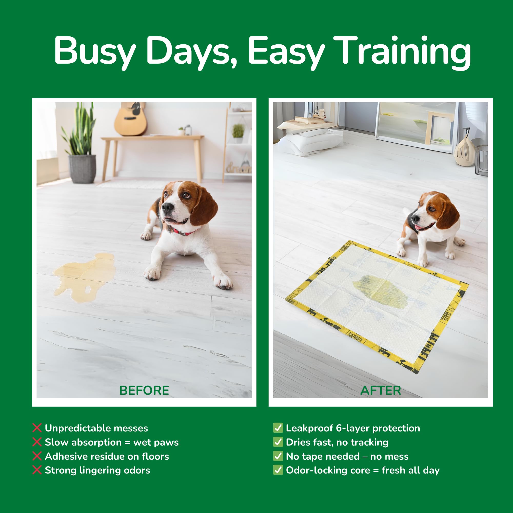 Pet N Pet 50 pads pack image highlights convenient, ready-to-use coverage.