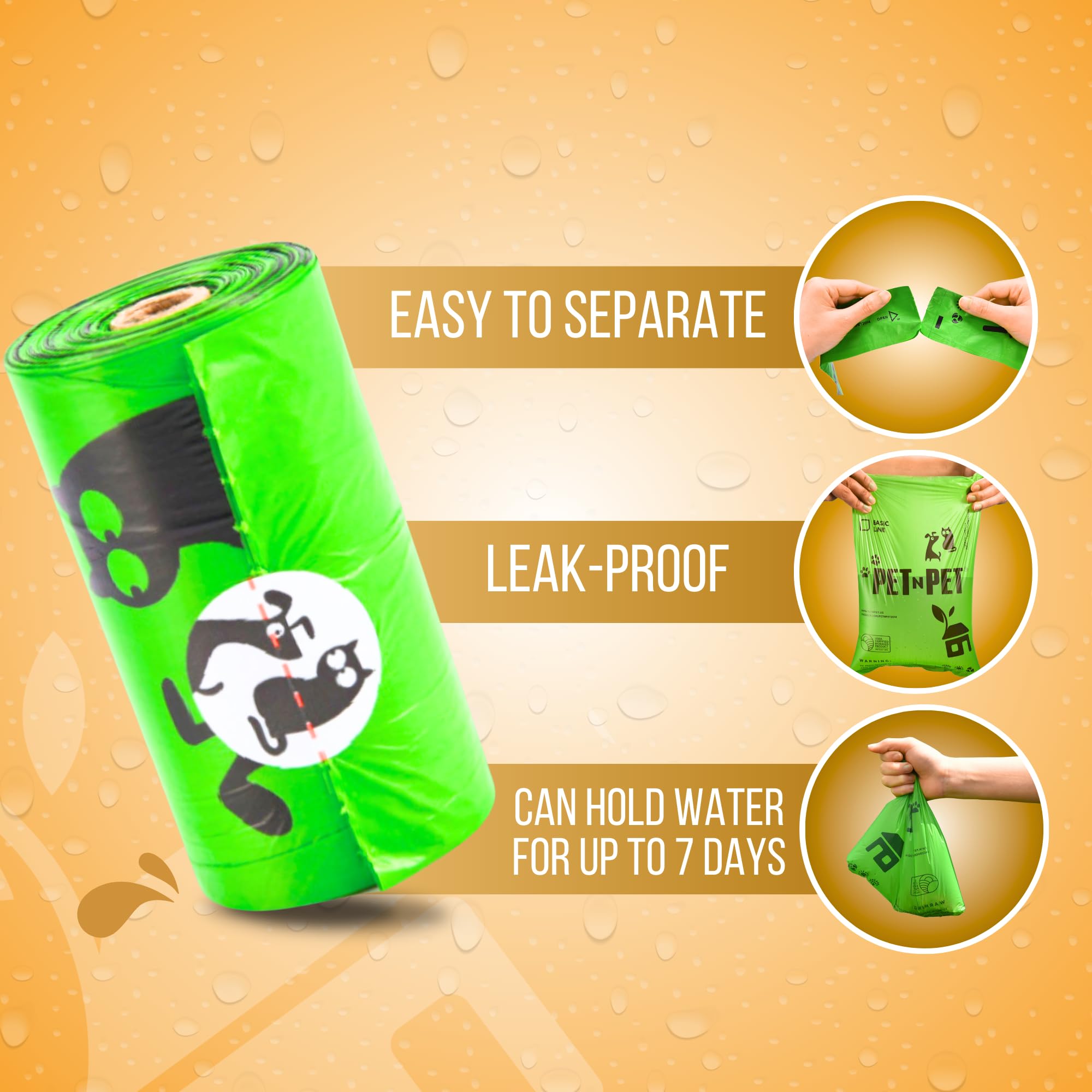 PET N PET plant-based bags reduce plastic use during strolls.
