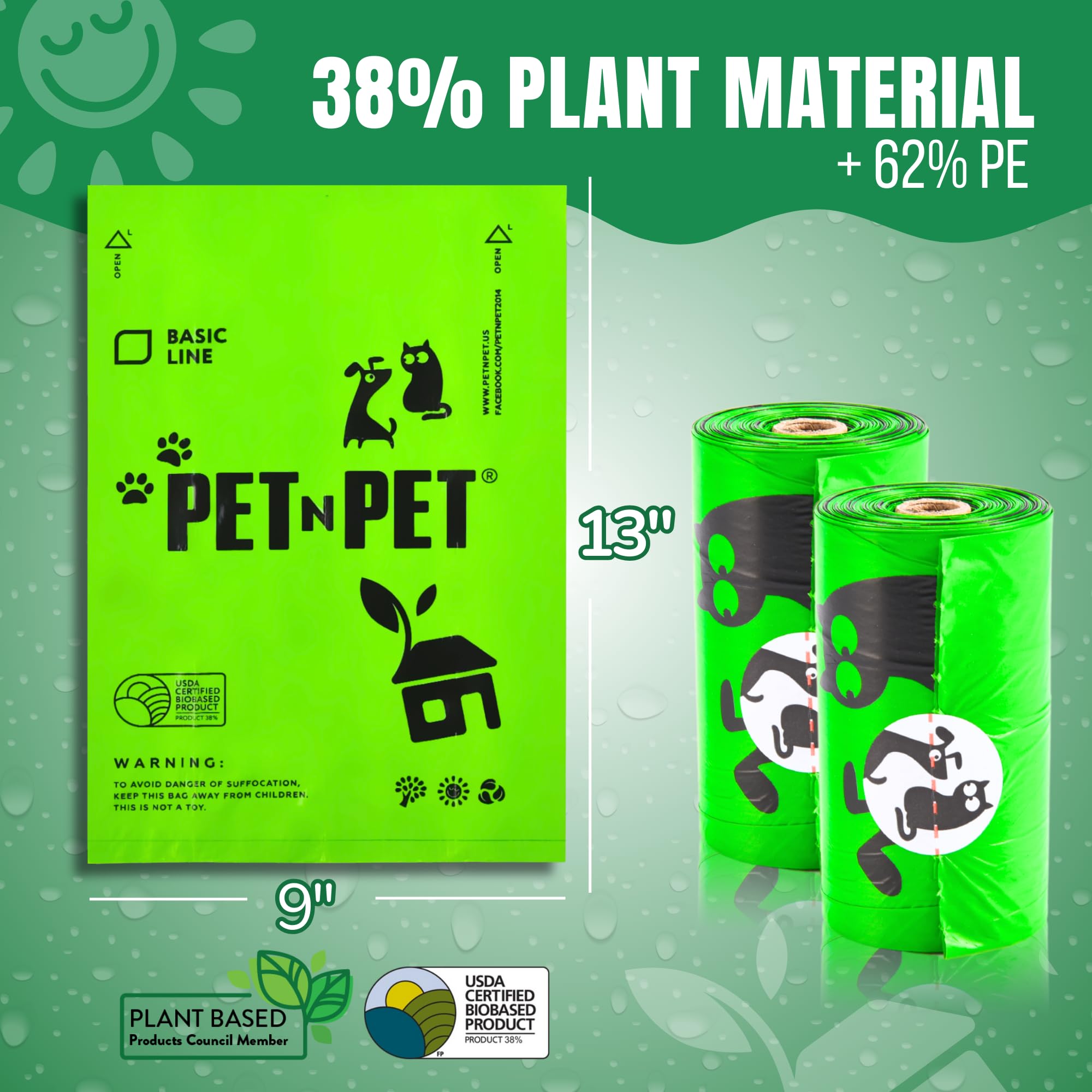 PET N PET plant-based material detail shows eco-friendly composition for mindful walks