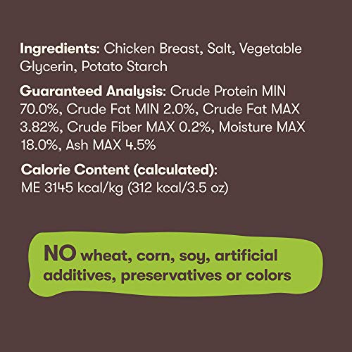 Pet 'n Shape Chik 'n Breast Jerky chicken fillet ingredient highlight protein-rich snack.