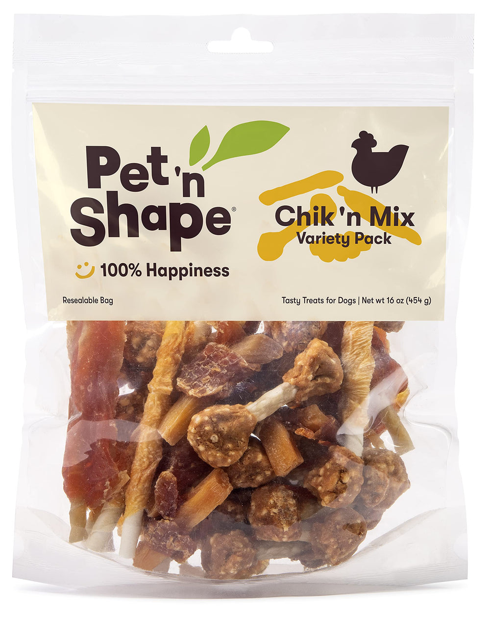 Pet 'n Shape Chik 'n Mix resealable packaging keeps treats fresh between uses