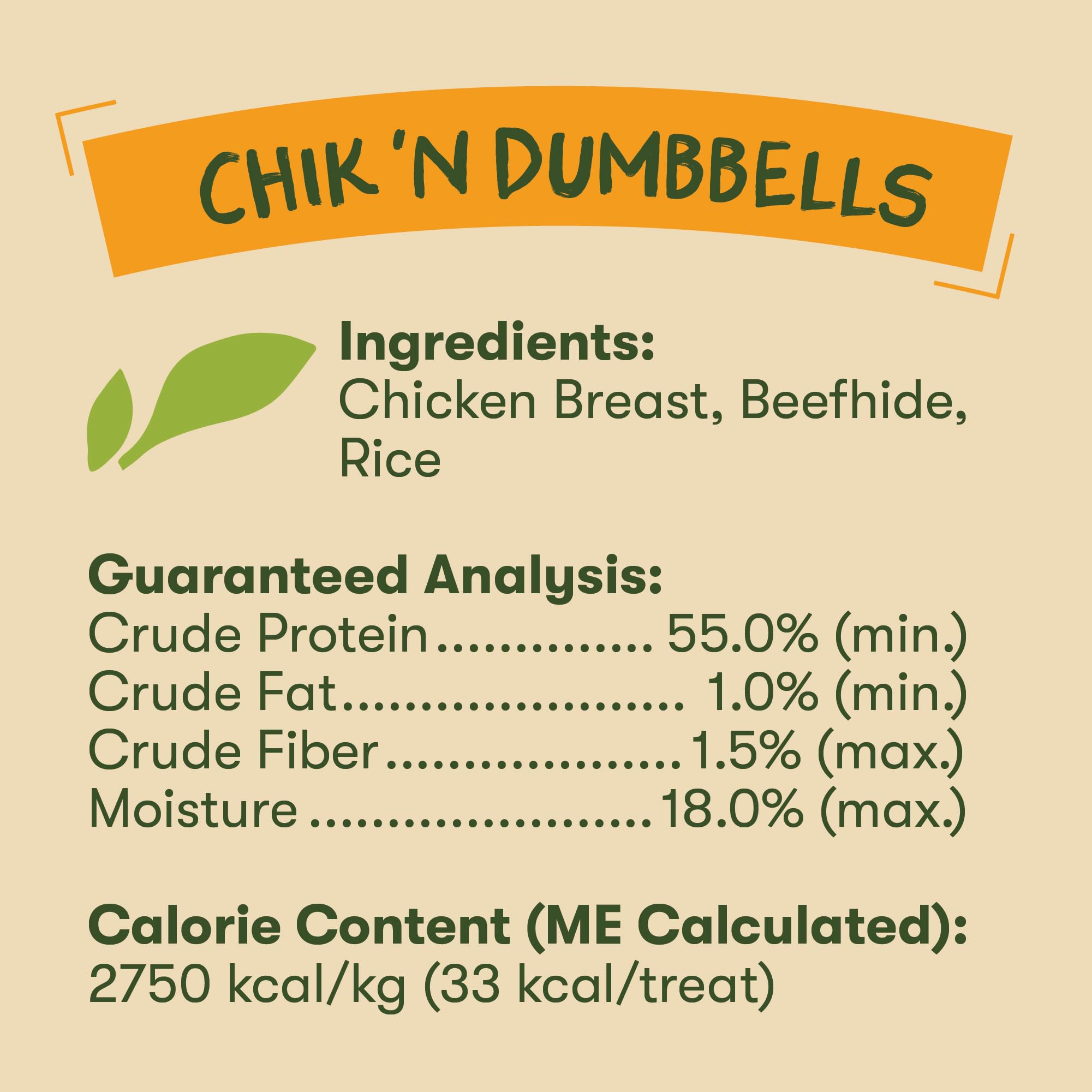 Pet 'n Shape Chik 'N Rice Dumbbells no artificial additives and preservatives