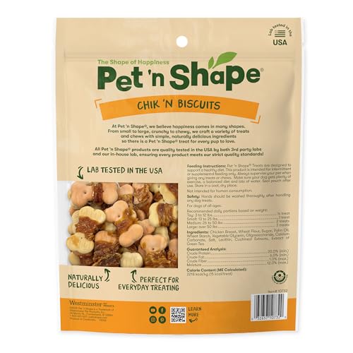 Pet 'n Shape Chik 'n Wrapped Biscuits unwrapped treat showcases dual-texture appeal