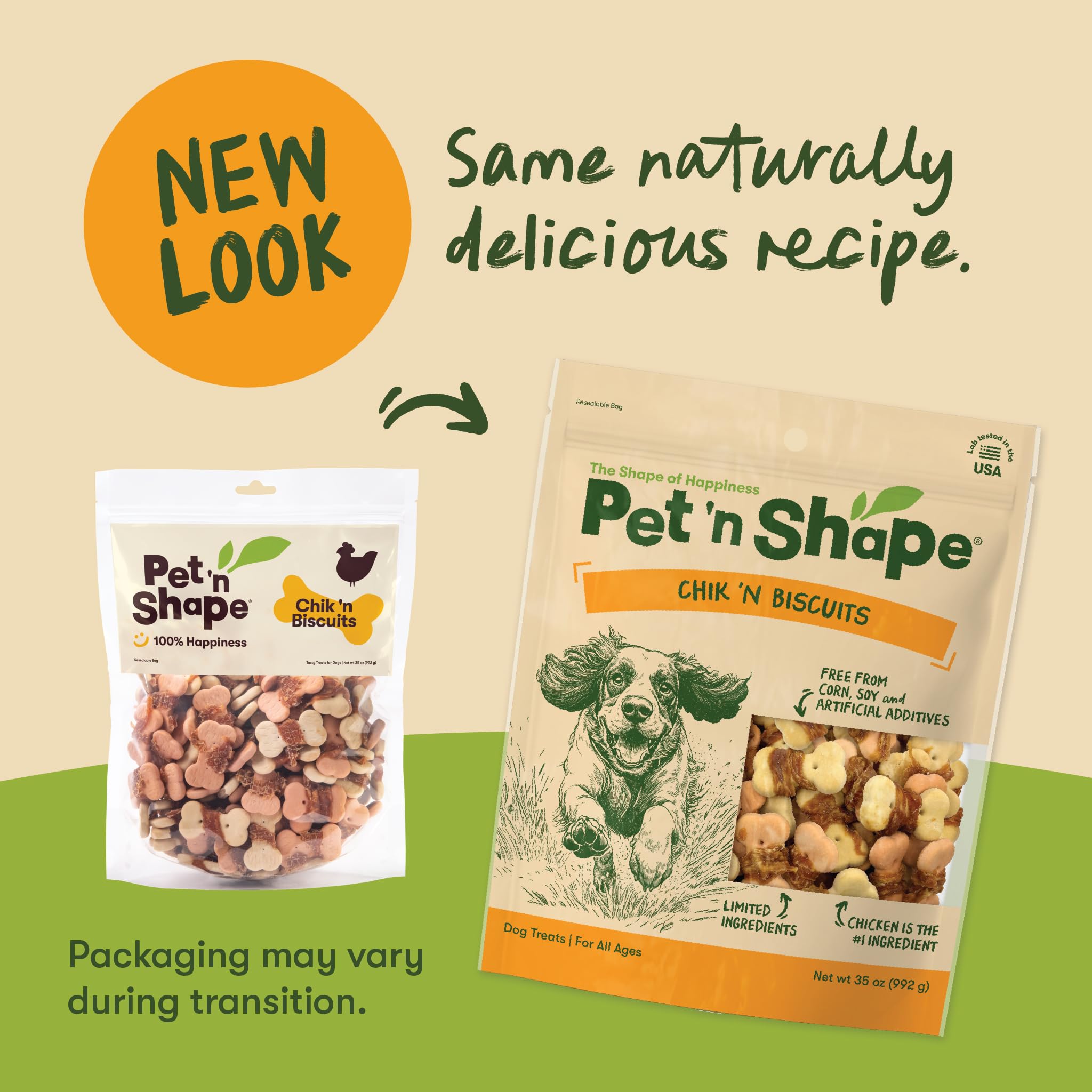 Pet 'n Shape dual-texture treat emphasizes crispy crunch with chewy center