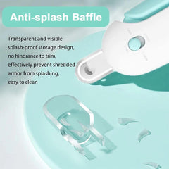 Pet Nail Clipper for Cats dust storage with anti-splash baffle keeps clippings contained
