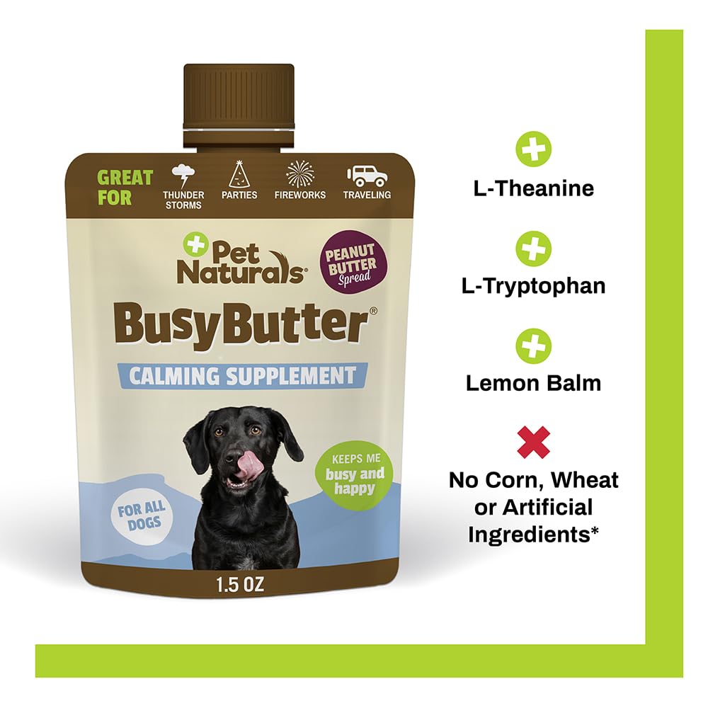 Pet Naturals BusyButter dog lick mat promoting calming play