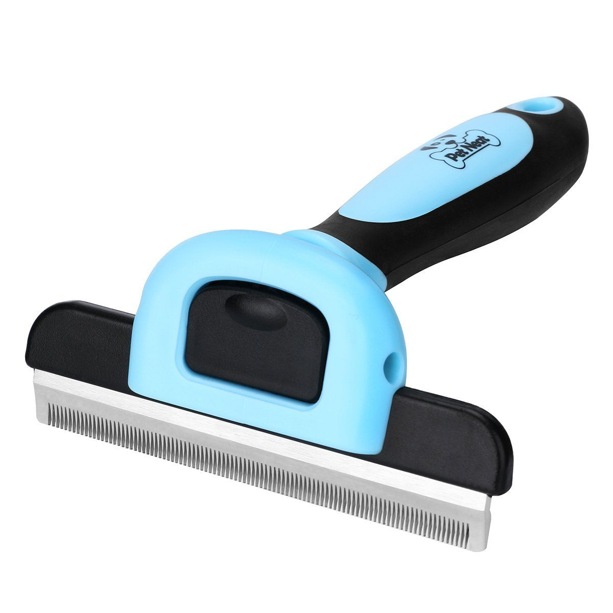 Pet Neat deshedding brush main view shows ergonomic design and grooming capability