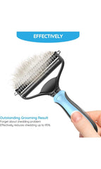 Pet Neat dog brush hair distribution shows oils evenly spread for healthier shine.