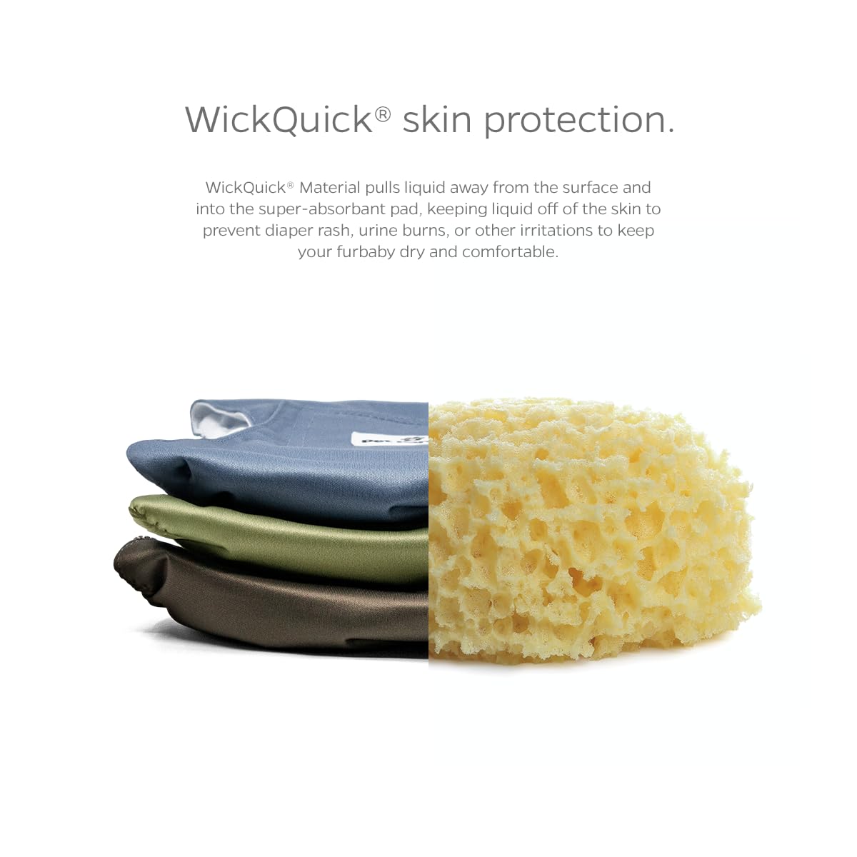 Pet Parents Extendrs close-up—extra inch for improved fit and leak prevention.