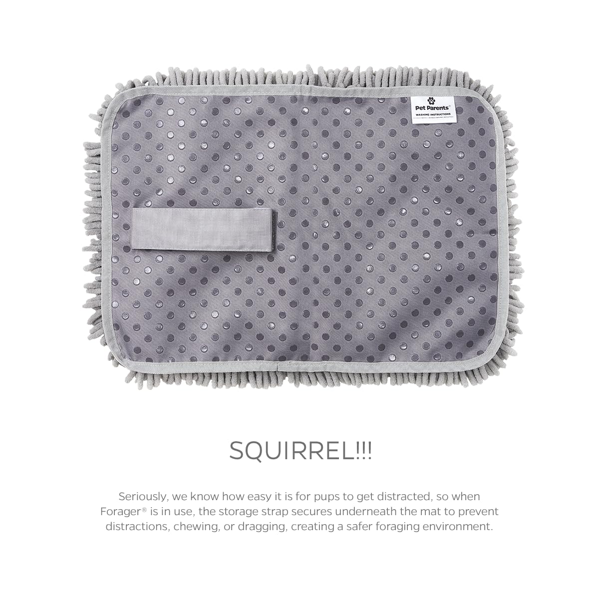 Pet Parents Forager Mat washable-center absorbs moisture and mess.
