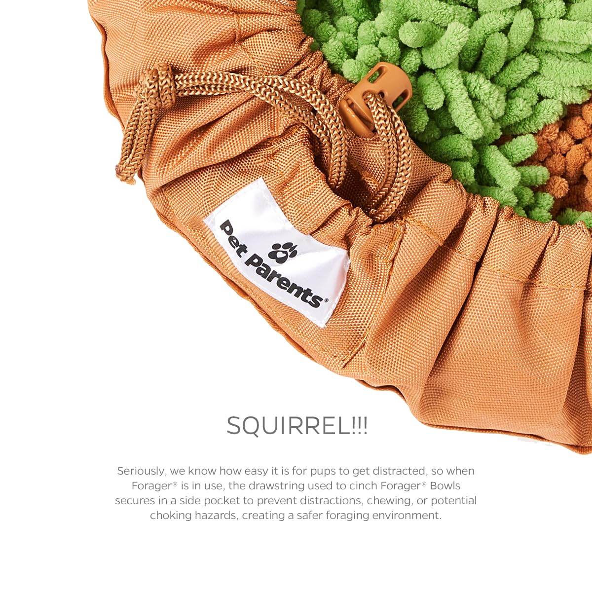 Pet Parents Forager snuffle mat supports dogs of all sizes.
